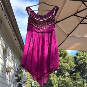 Free People Magenta Coin Dress